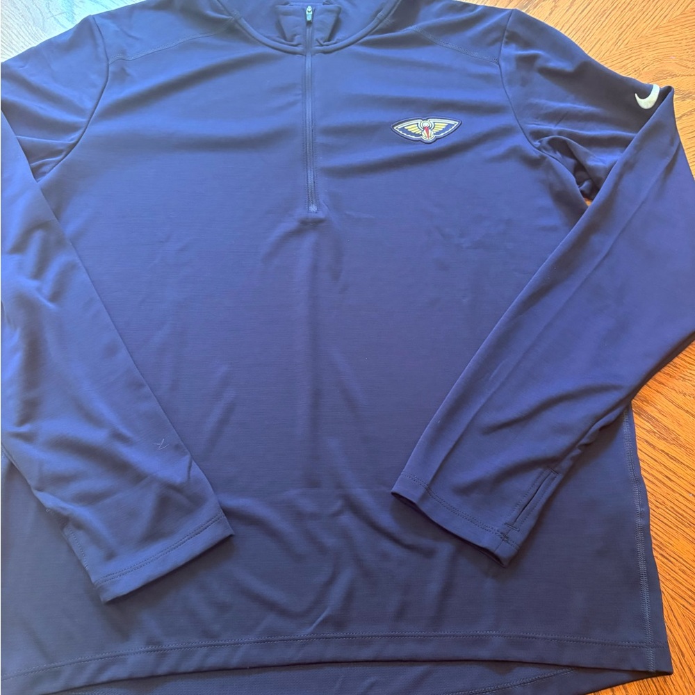 Nike NBA Pelicans Navy Dri-FIT Pullover with Logo Large